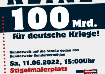 Gegen 100 Milliarden fuer den Krieg