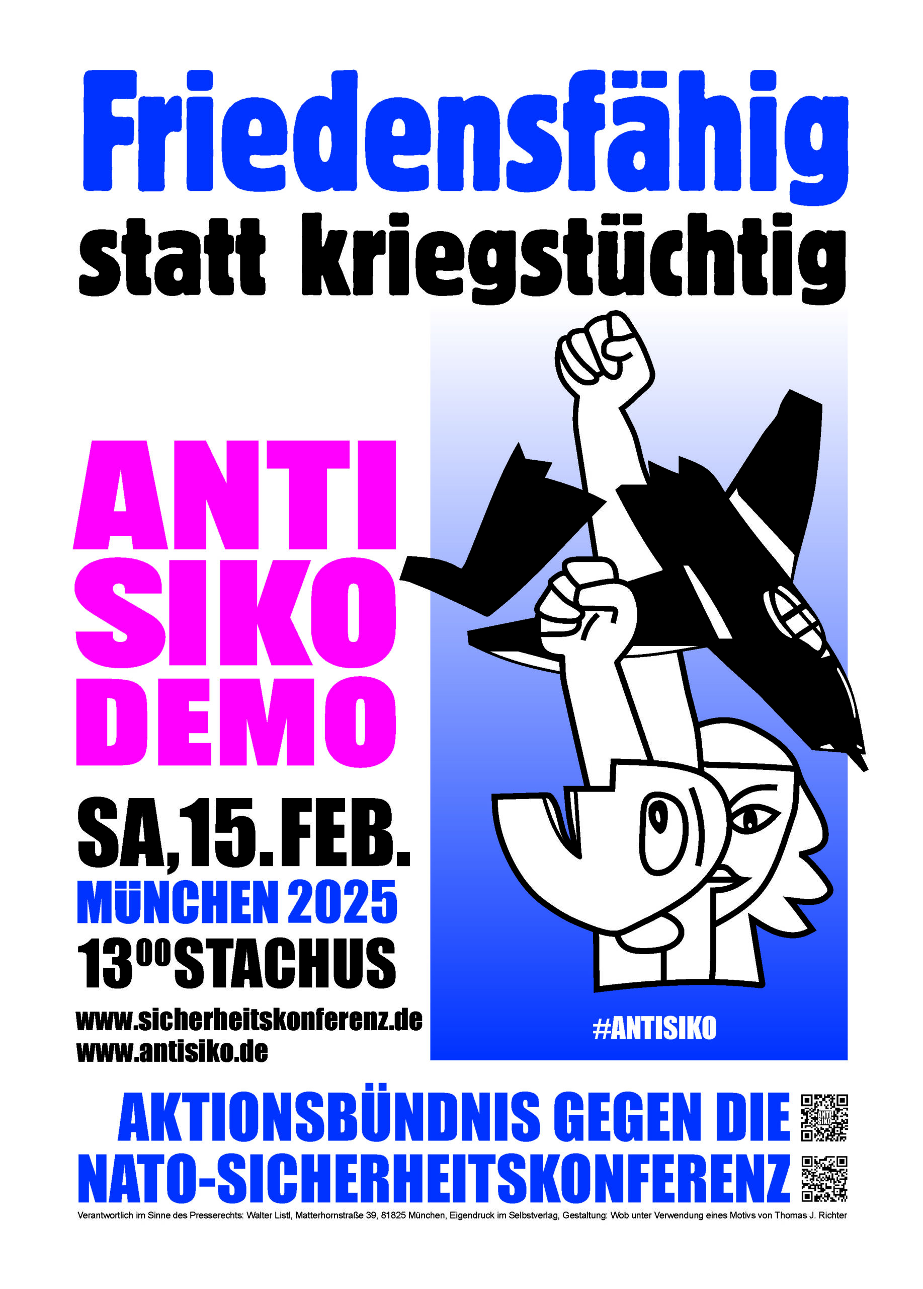 AntiSiKo rallies and demonstrations on 15.2.2025 in downtown Munich